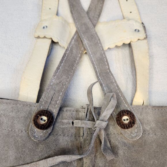 Vintage Lederhosen German Suede Leather Child Size Authentic - Picture 16 of 16